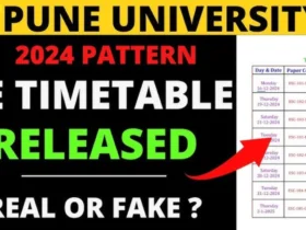 SPPU FE 2024 Pattern End-Sem Timetable Released