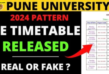 SPPU FE 2024 Pattern End-Sem Timetable Released