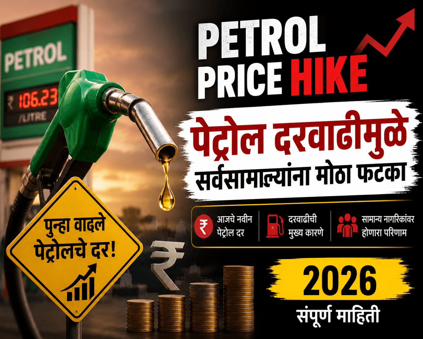 Petrol Price Hike Marathi 2026