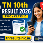 TN 10th Result 2026 Tamil Nadu SSLC Result