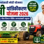 कृषी यांत्रिकीकरण योजना 2026 ट्रॅक्टर पॉवर टिलर अनुदान