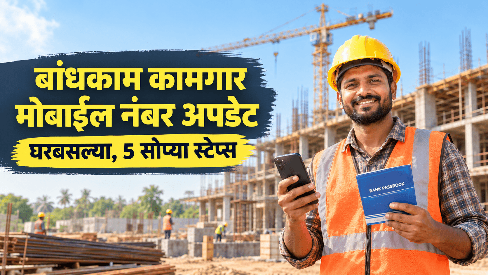 बांधकाम कामगार मोबाईल नंबर अपडेट प्रक्रिया MahaBOCW पोर्टल